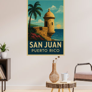 Affiche San Juan Porto Rico vintage