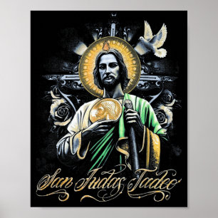 Affiche San Judas Tadeo Art Religieux Saints Catholiques D