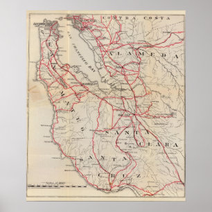 Affiche San Mateo, Père Noël Cruz, Père Noël, Alameda