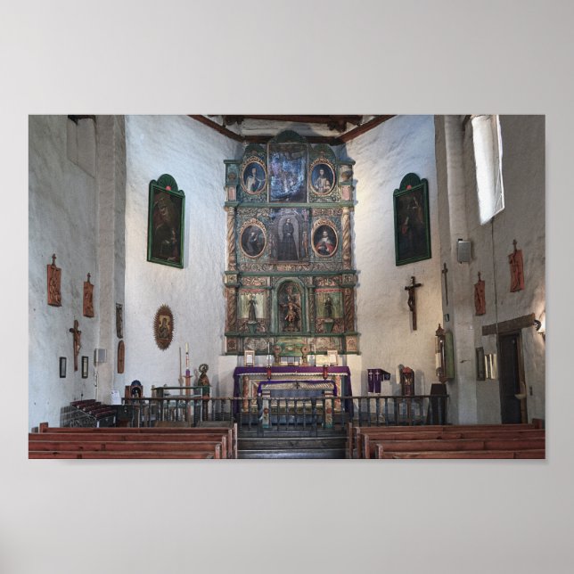 Affiche San Miguel Mission Altar, Père Noël Fe (Devant)