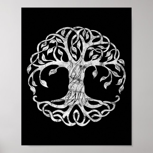 Affiche San Patties Irish Celtic Tree of Life St patrick (Devant)