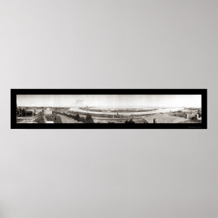 Affiche San Pedro, photo énorme 1909 de CA