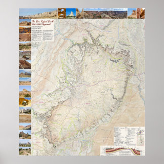 Affiche San Rafael Swell : L'arrière-pays de l'Utah