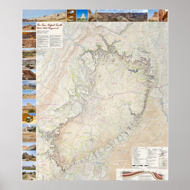 Affiche San Rafael Swell : L'arrière-pays de l'Utah (Devant)