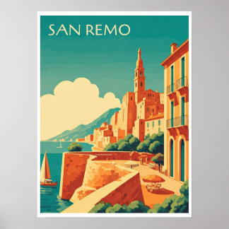 Affiche San Remo baisé au soleil