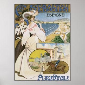 Affiche San Sebastian Espana Place Royale