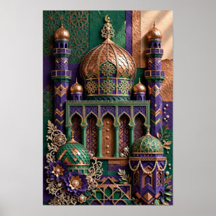 Affiche Sanctuaire de la mosquée de cuivre émeraude 