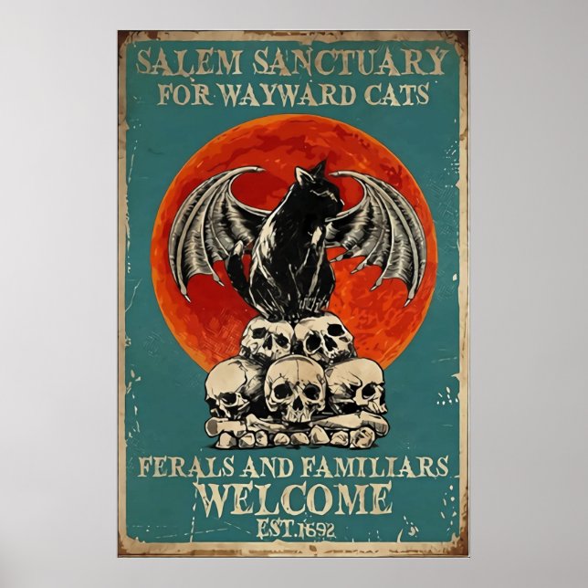 Affiche Sanctuaire De Salem Pour Chats Wayward, Chat Vinta (Devant)