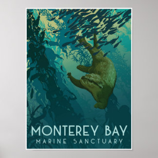 Affiche Sanctuaire marin de la baie de Monterey; Otter