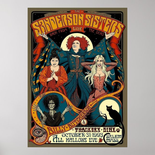 Affiche Sanderson Sisters Vintage (Devant)