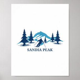 Affiche Sandia Peak Nouveau-Mexique Station de ski Ski _1