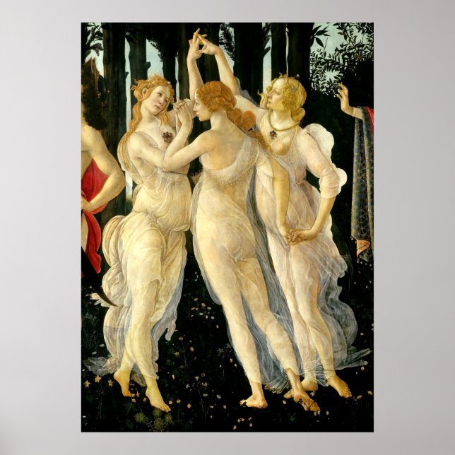 Affiche Sandro Botticelli "Primavera - Les Trois Grâces"  (Devant)