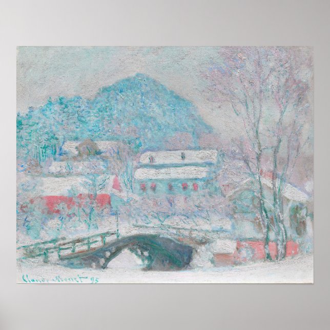 Affiche Sandvika, Norvège (1895) par Claude Monet (Devant)
