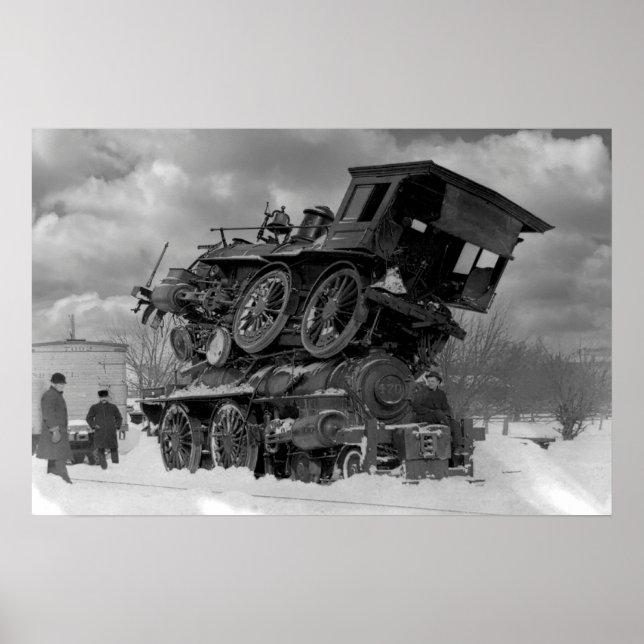 Affiche Sandwich à vapeur Locomotive 1885 (Devant)
