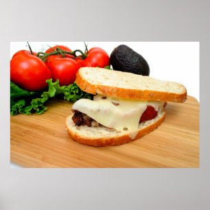Affiche Sandwich au pain de viande