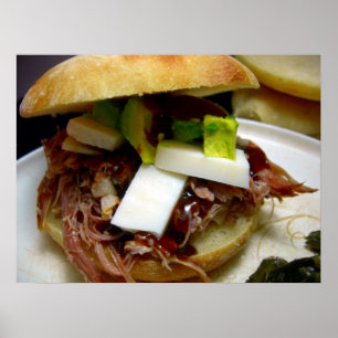 Affiche Sandwich au porc effiloché