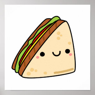 Affiche Sandwich Cute Kawaii