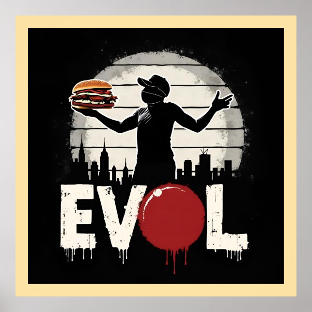 Affiche Sandwich de la révolution - Gras Graphique d'art d (Devant)
