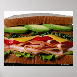 Affiche sandwich empilé