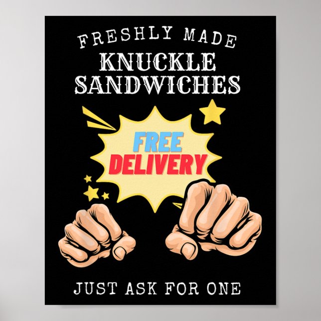 Affiche Sandwichs de Knuckle fraîchement confectionnés - P (Devant)