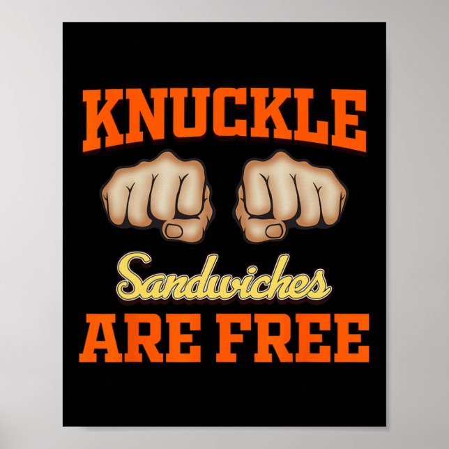 Affiche Sandwichs Knuckle Gratuit (Devant)