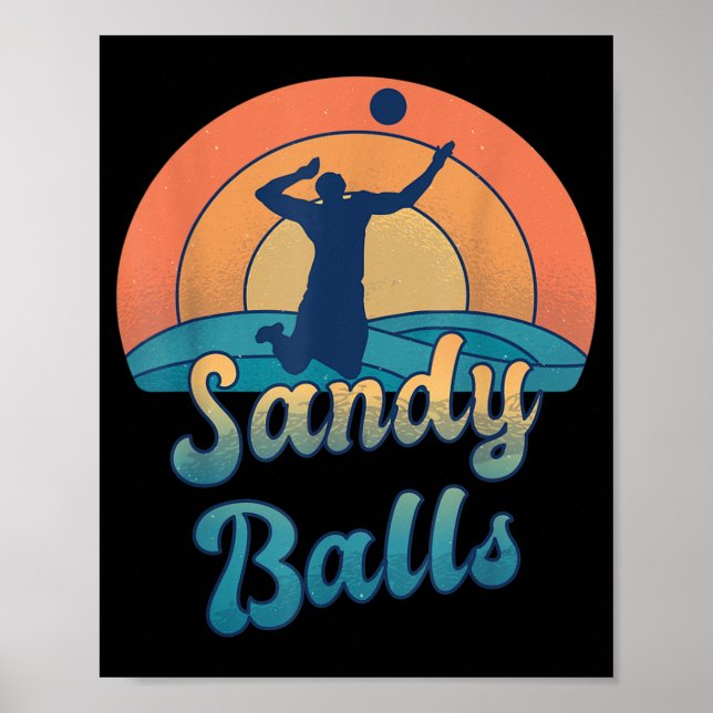 Affiche Sandy Balls for a Beach Volleyball Player  (Devant)