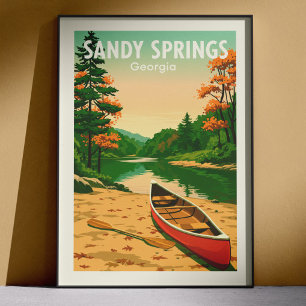 Affiche Sandy Springs Géorgie vintage