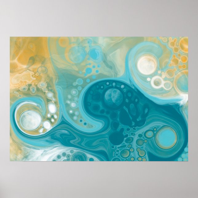 Affiche Sandy Waves Fluid Art (Devant)