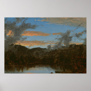 Affiche Sanford Robinson Gifford - Mist Rising au coucher