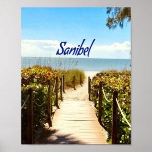 Affiche Sanibel Island Florida Beach Ocean