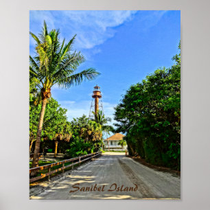 Affiche Sanibel Island Florida Lighthouse Art imprimable