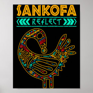 Affiche Sankofa Histoire Noire Afro Africaine Fierté Homme