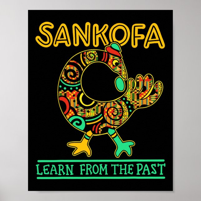 Affiche Sankofa Oiseau Africain Mois de l'Histoire des Noi (Devant)
