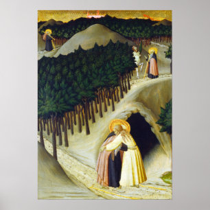 Affiche Sano di Pietro La Rencontre de Saint Antoine