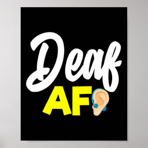 Affiche Sans audition - Sourds - Incapable d'entendre - Se