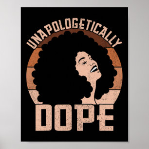 Affiche Sans excuses, femme afro fière de sa peau noire, M