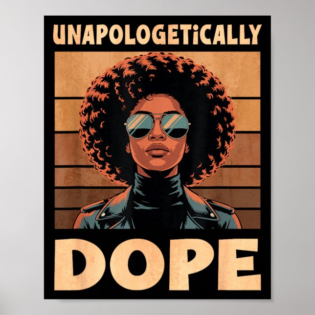 Affiche Sans excuses Femme Afro Vintage 70s  (Devant)