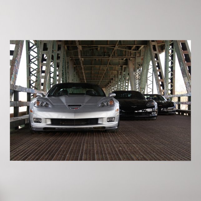 Affiche sans filigrane - Corvettes ZR1 et 2 Z06 (Devant)