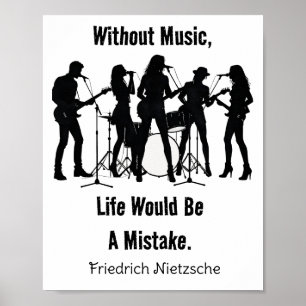 Affiche Sans Musique, la vie serait une erreur Nietzsche