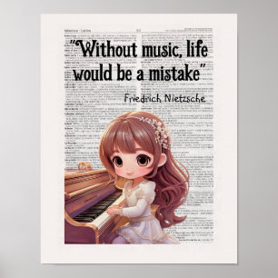 Affiche Sans Musique, la vie serait une erreur Nietzsche