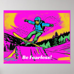 Affiche Sans peur - Snowboardeur