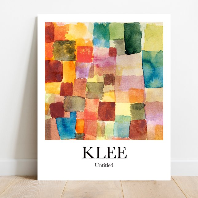 Affiche Sans titre (1914) par Paul Klee (Unlock Klee's Mystery: "Untitled 1914" Poster. Bold & Colorful! Museum-quality)