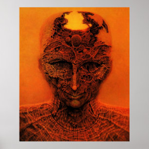 Affiche Sans titre (Derrière la peau) par Zdzisław Beksińs