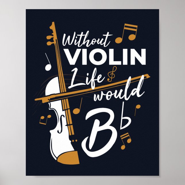 Affiche Sans Violon La Vie Serait Plat Musicien (Devant)