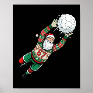 Affiche Santa 67 Gardien de but de football Sweat Ugly Fun
