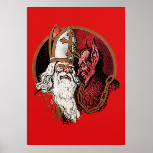 Affiche Santa and Krampus