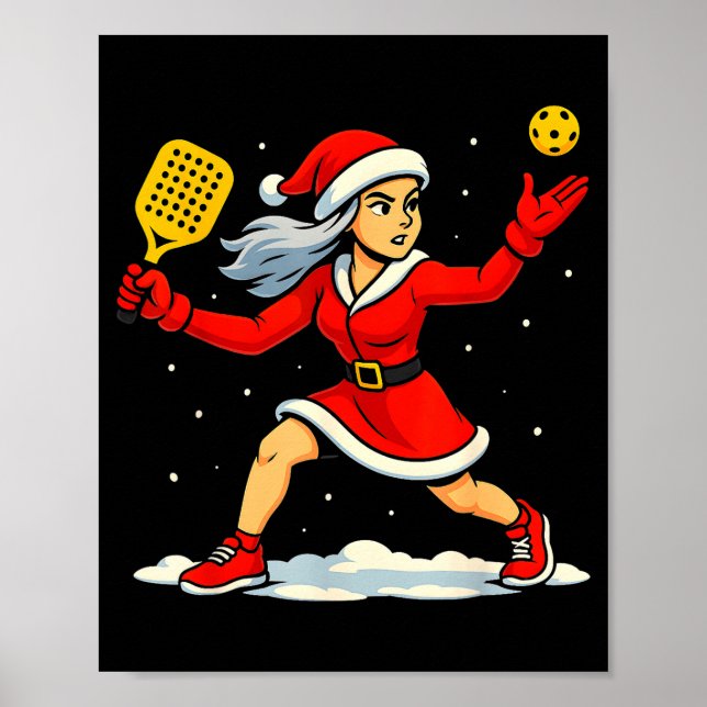 Affiche Santa Ckleball Player Christmas Snow Xmas Pajamas  (Devant)