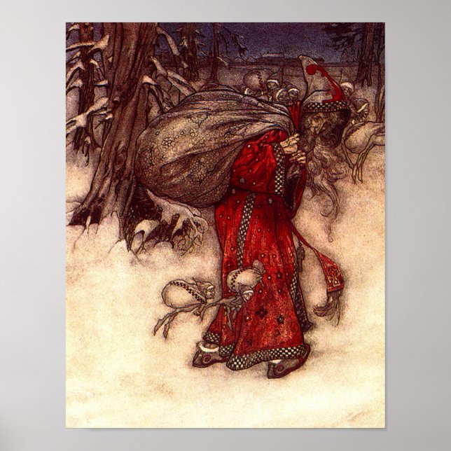 Affiche Santa Claus Arthur Rackham (Devant)