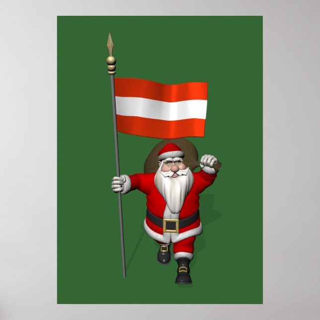 Affiche Santa Claus Avec L'Ensigne D'Österreich (Devant)