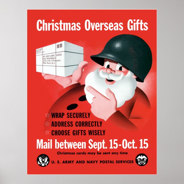 Affiche Santa Claus - Christmas Overseas Gifts (Devant)
